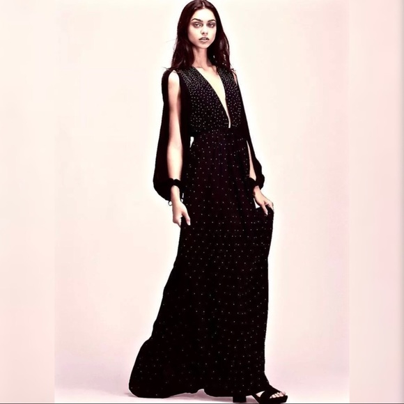 drawstring maxi dress